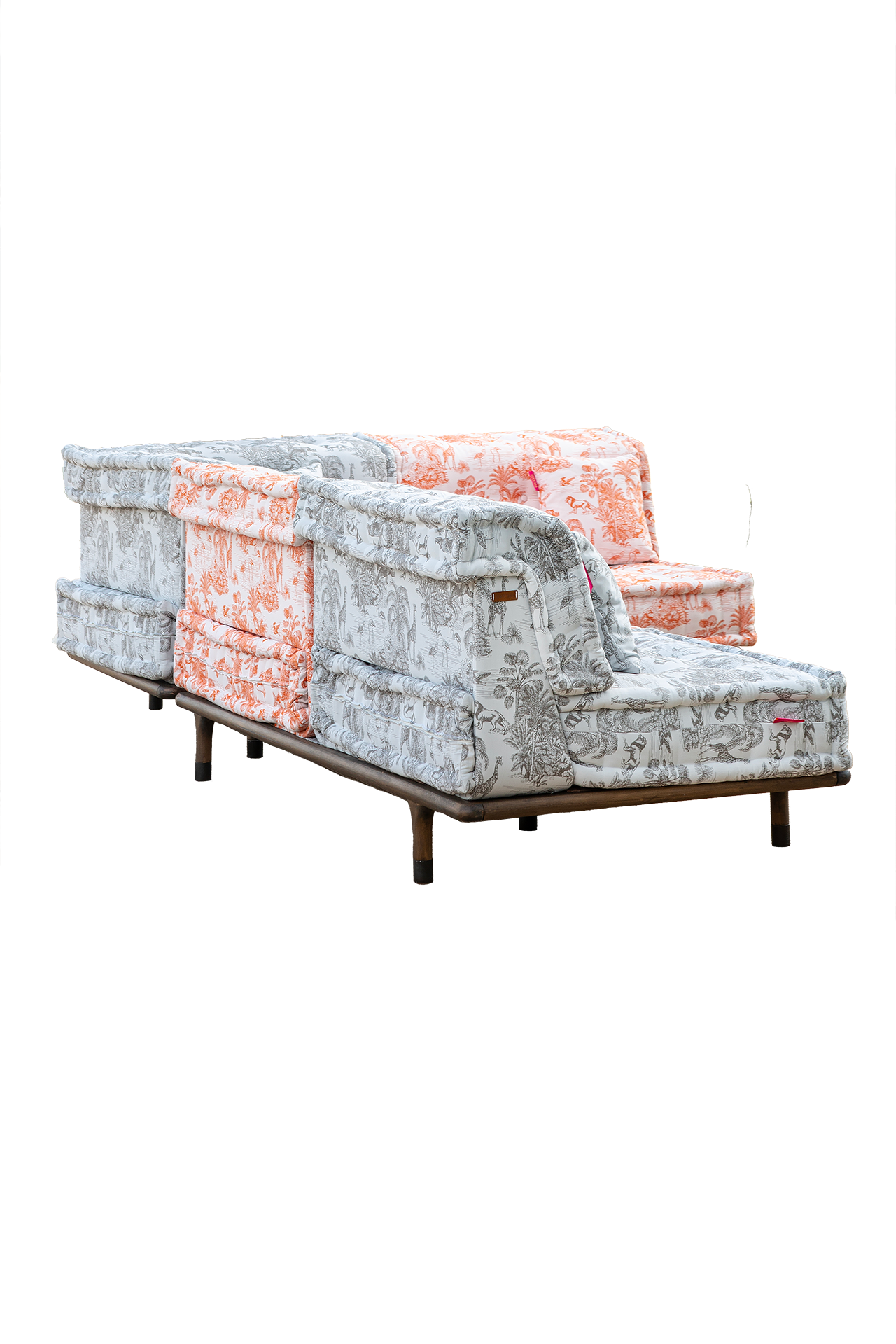 Majorella Outdoor Sofa Set Grey & Orange