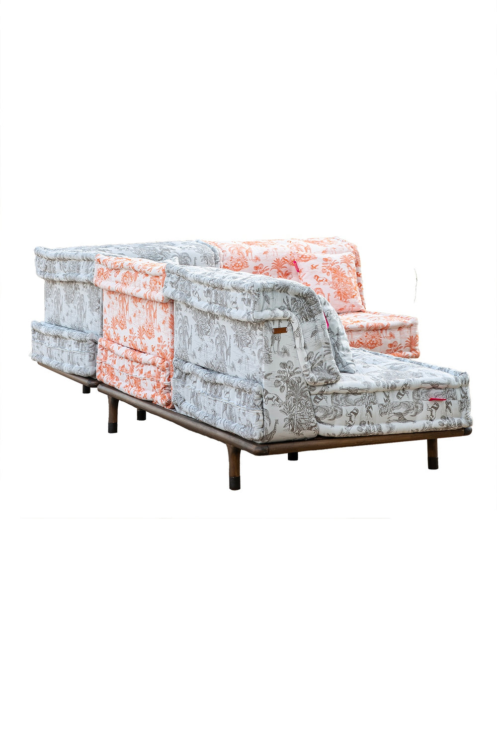 Majorella Outdoor Sofa Set Grey &amp; Orange