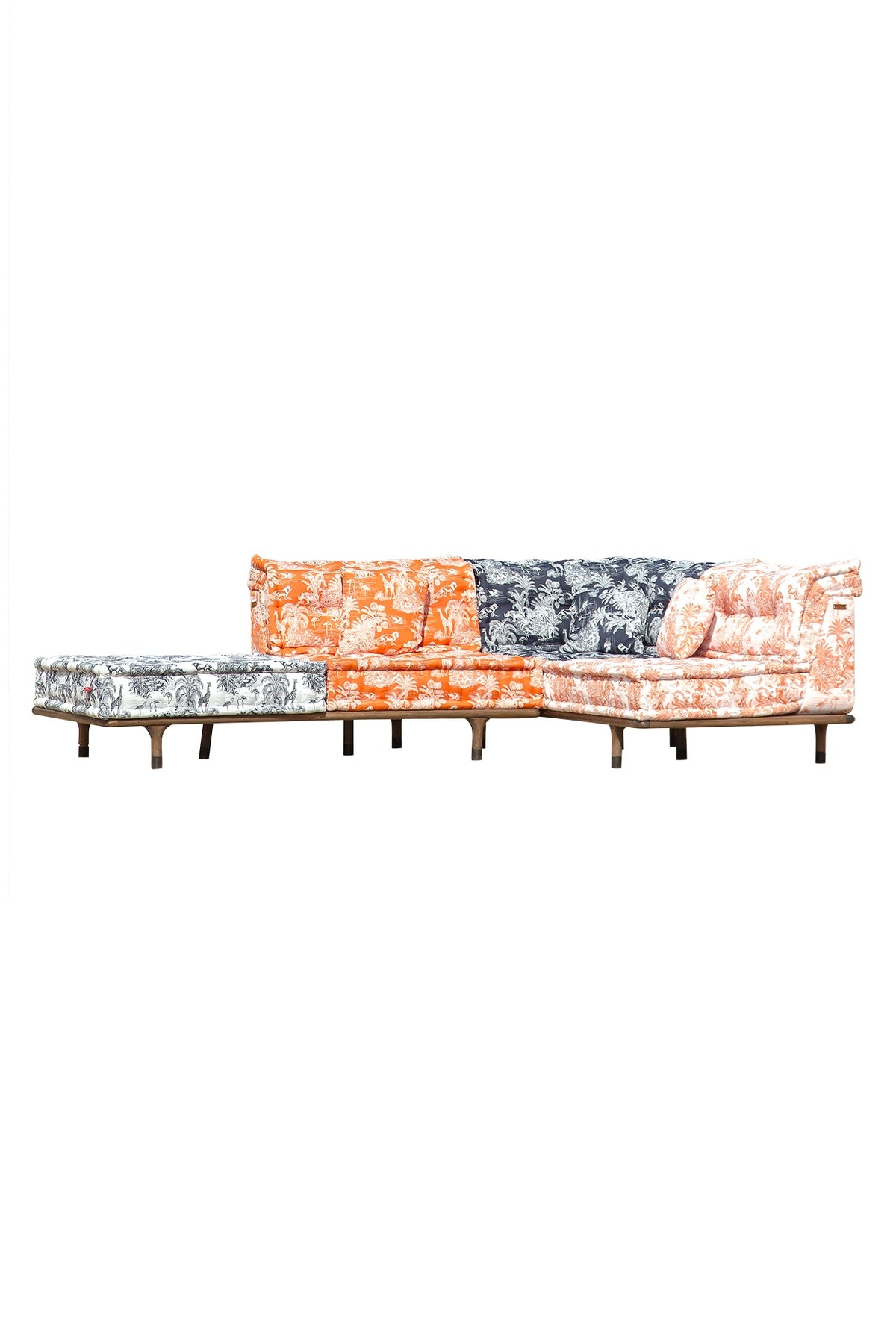 Majorelle Outdoor Sofa Set Navy-Blue & Orange