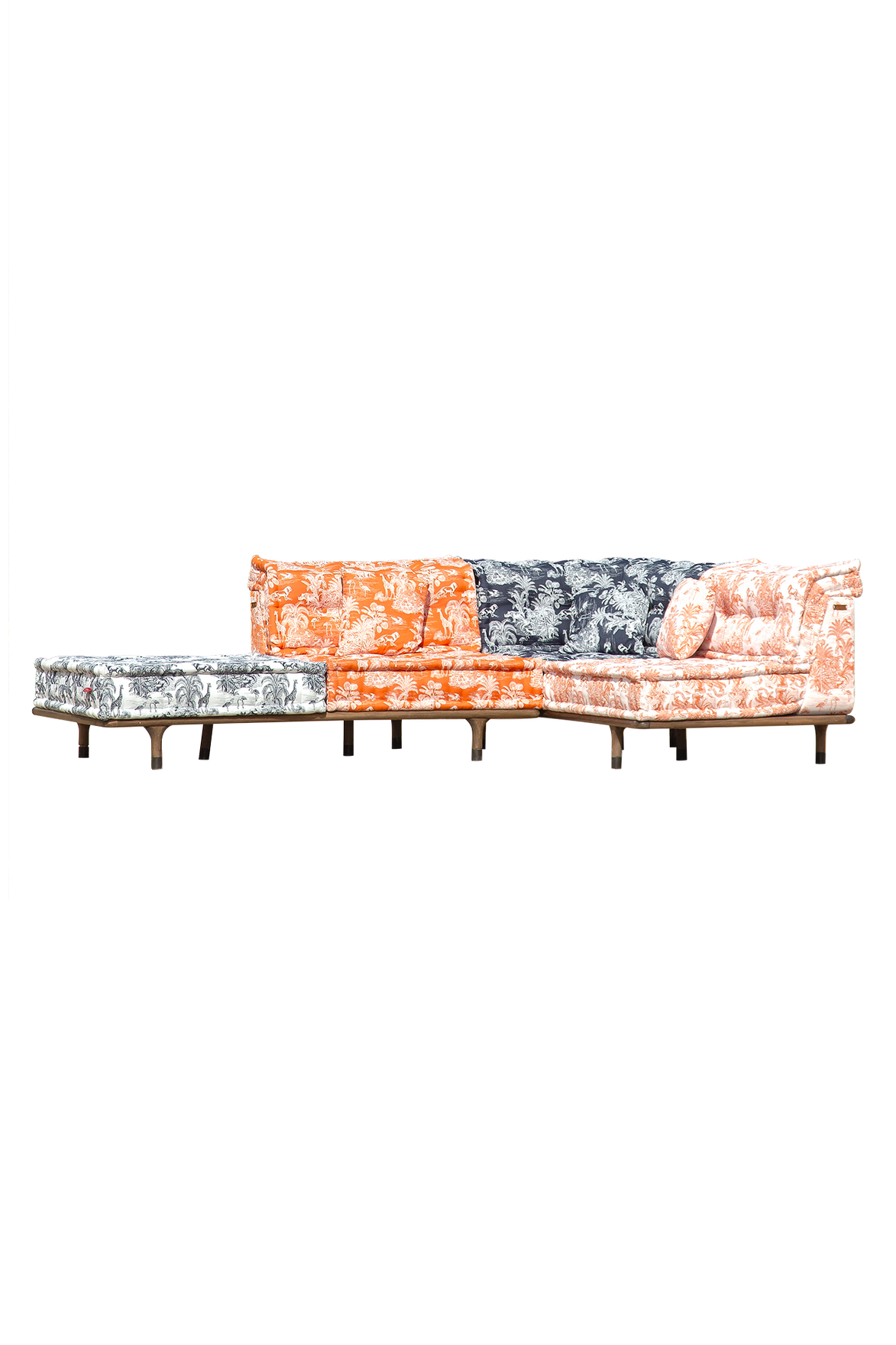 Majorelle Outdoor Sofa Set Navy-Blue &amp; Orange