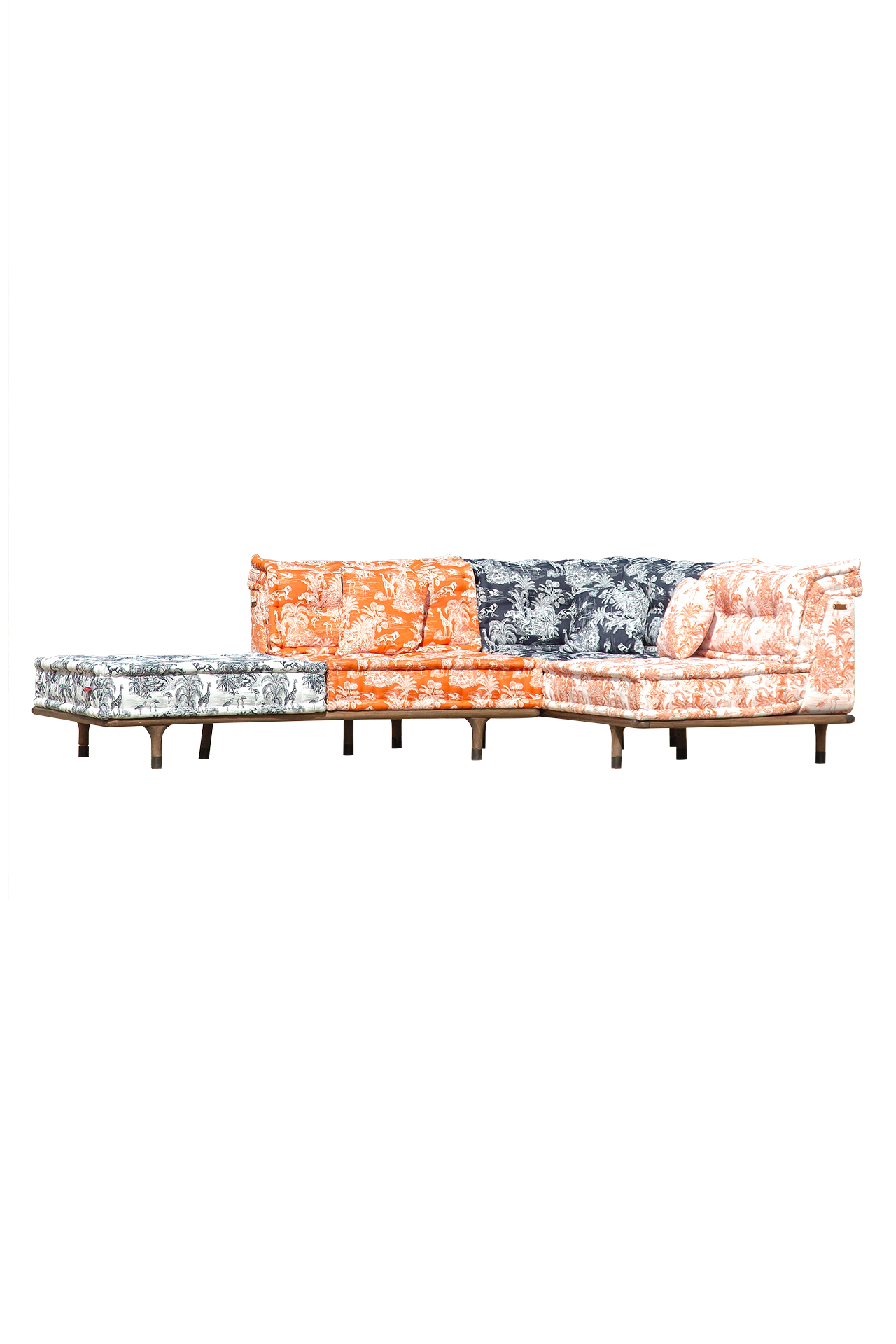 Majorelle Outdoor Sofa Set Navy-Blue & Orange