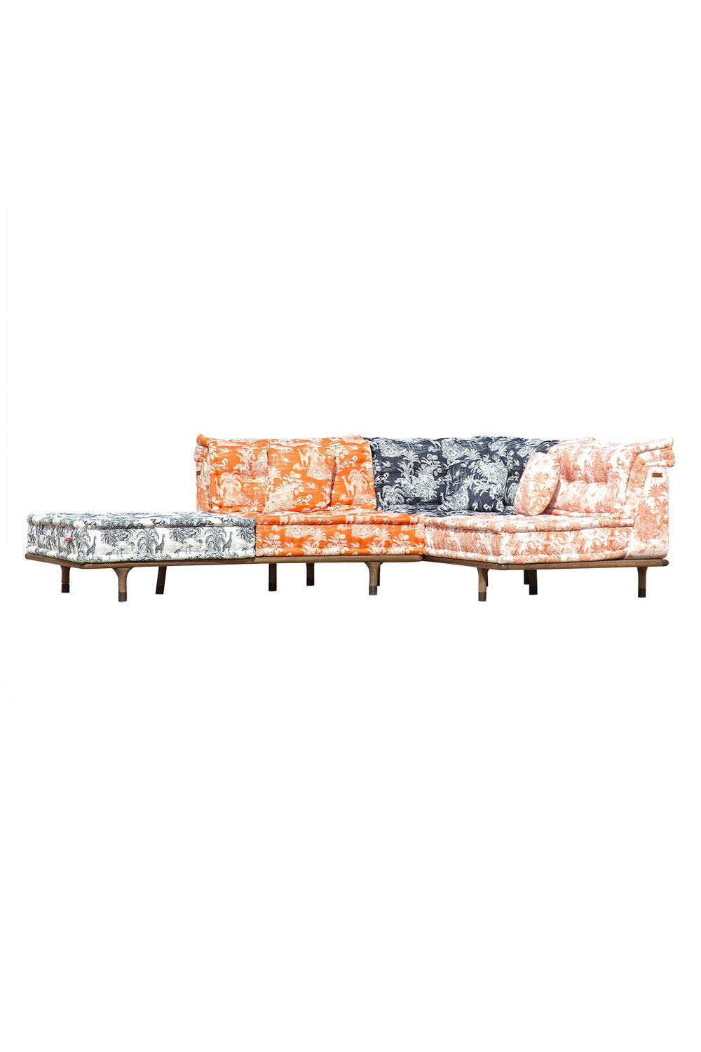Majorelle Outdoor Sofa Set Navy-Blue &amp; Orange