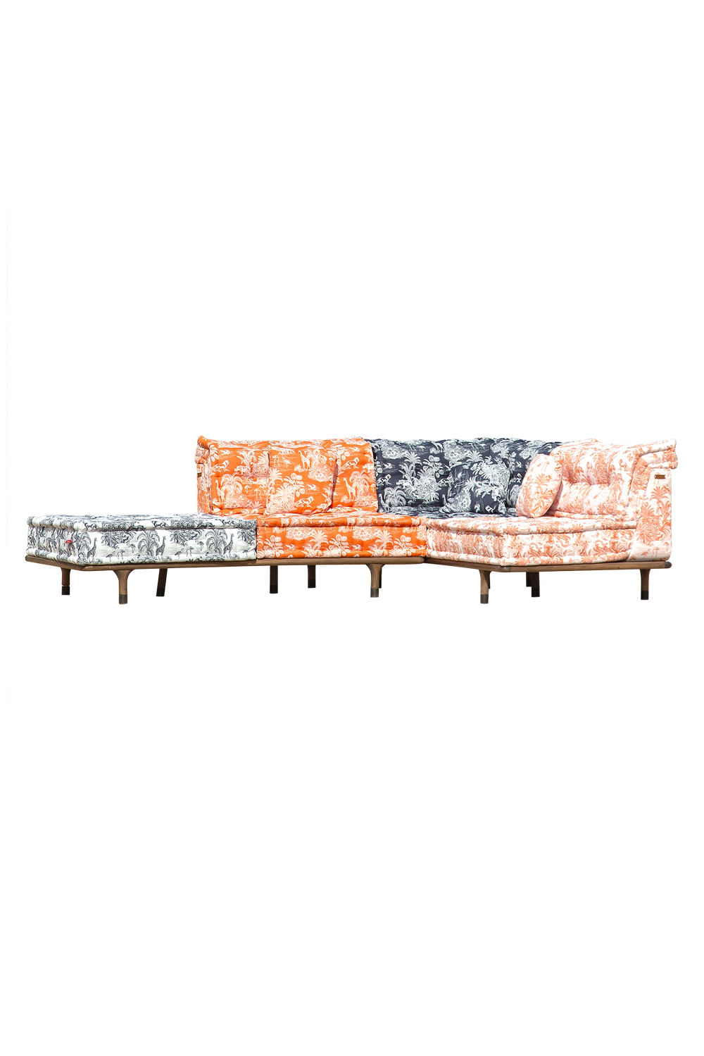Majorelle Outdoor Sofa Set Navy-Blue &amp; Orange