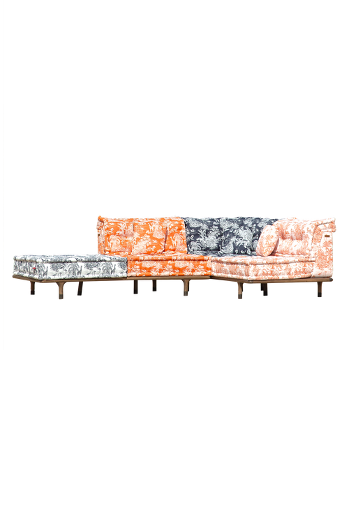 Majorelle Outdoor Sofa Set Navy-Blue &amp; Orange
