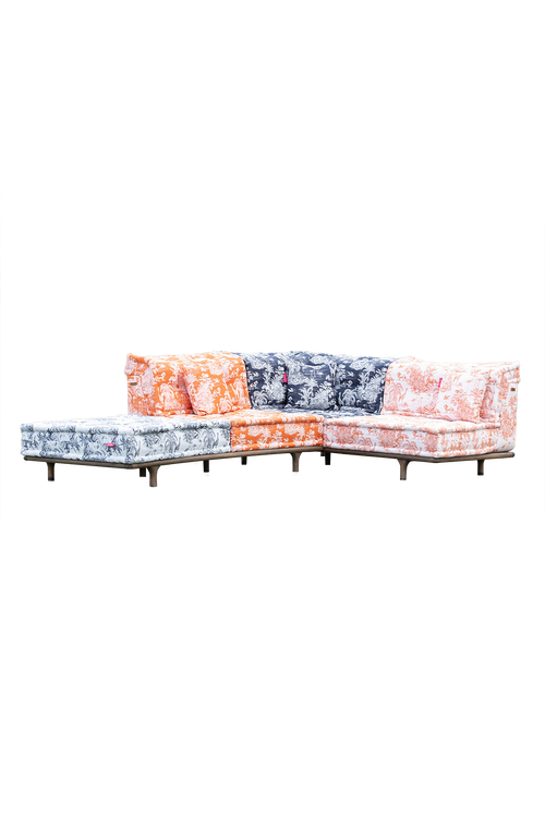 Majorelle Outdoor Sofa Set Navy-Blue &amp; Orange