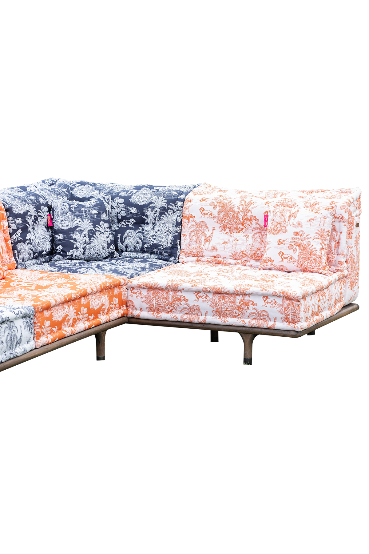 Majorelle Outdoor Sofa Set Navy-Blue & Orange
