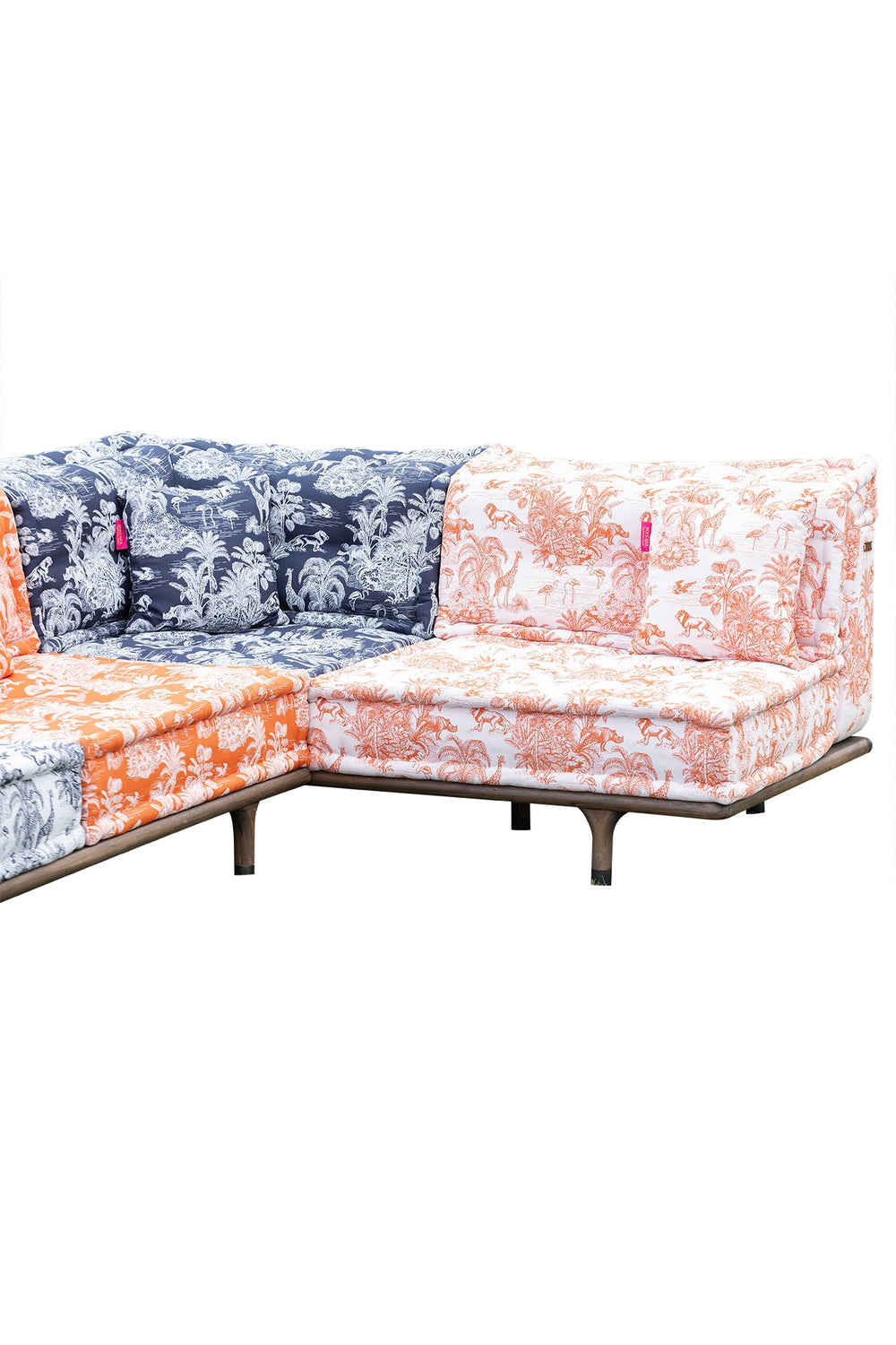 Majorelle Outdoor Sofa Set Navy-Blue &amp; Orange