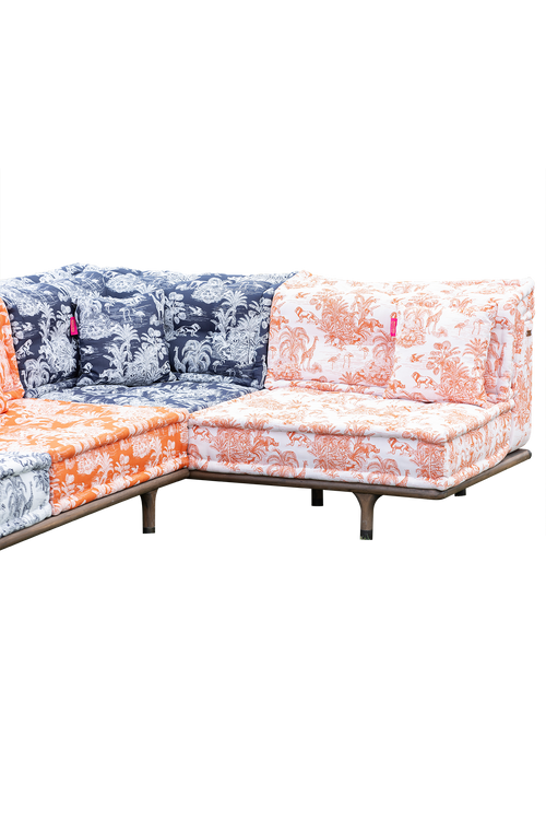 Majorelle Outdoor Sofa Set Navy-Blue &amp; Orange