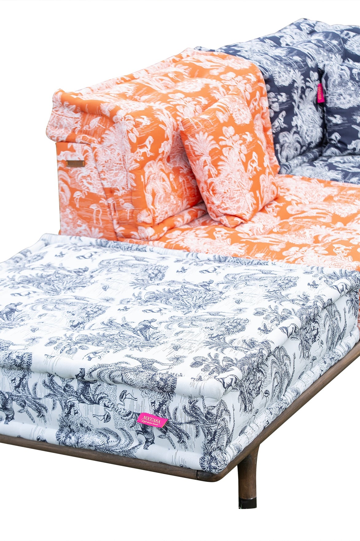 Majorelle Outdoor Sofa Set Navy-Blue &amp; Orange