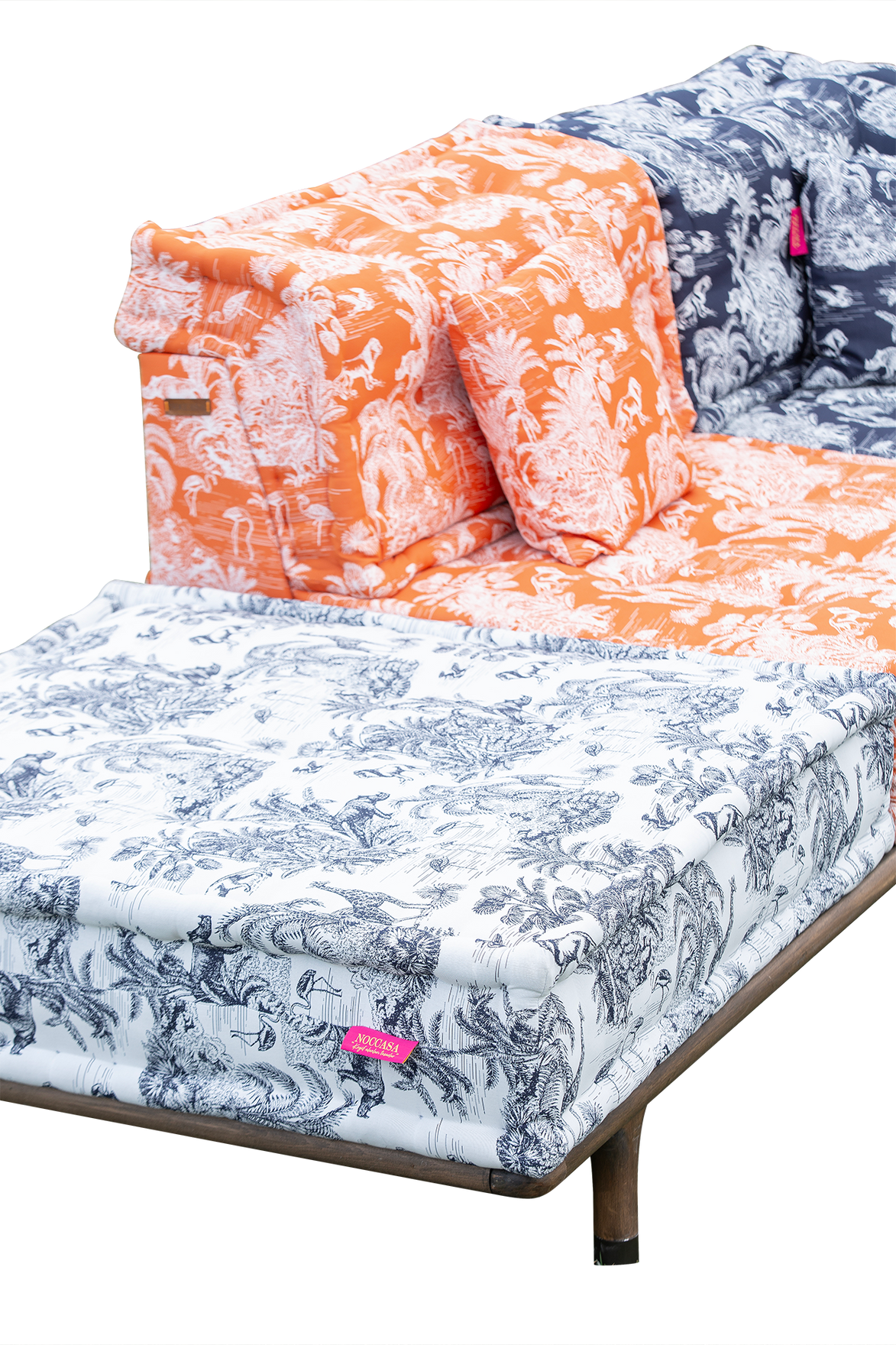 Majorelle Outdoor Sofa Set Navy-Blue &amp; Orange