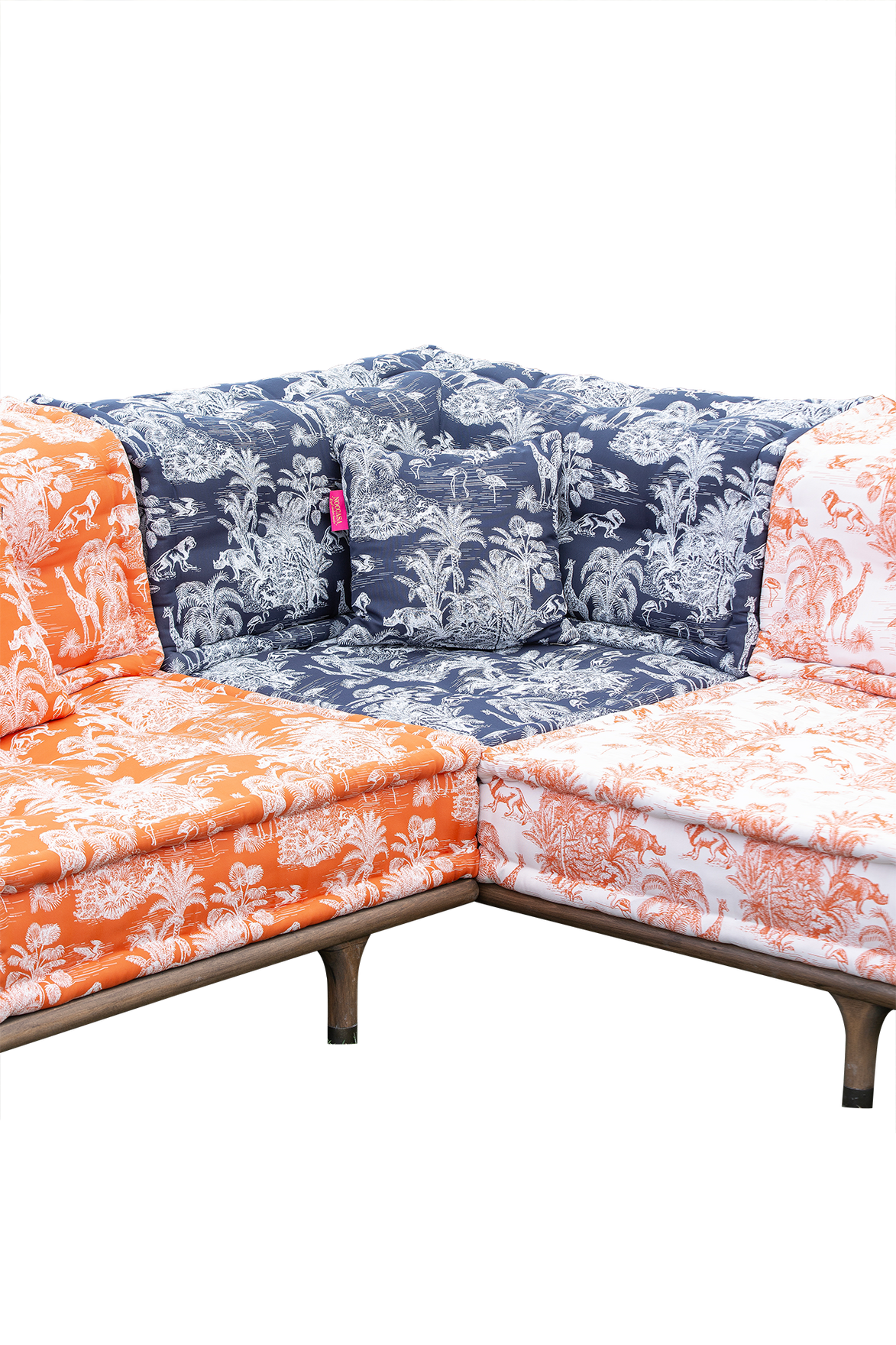Majorelle Outdoor Sofa Set Navy-Blue &amp; Orange