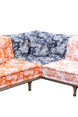 Majorelle Outdoor Sofa Set Navy-Blue & Orange