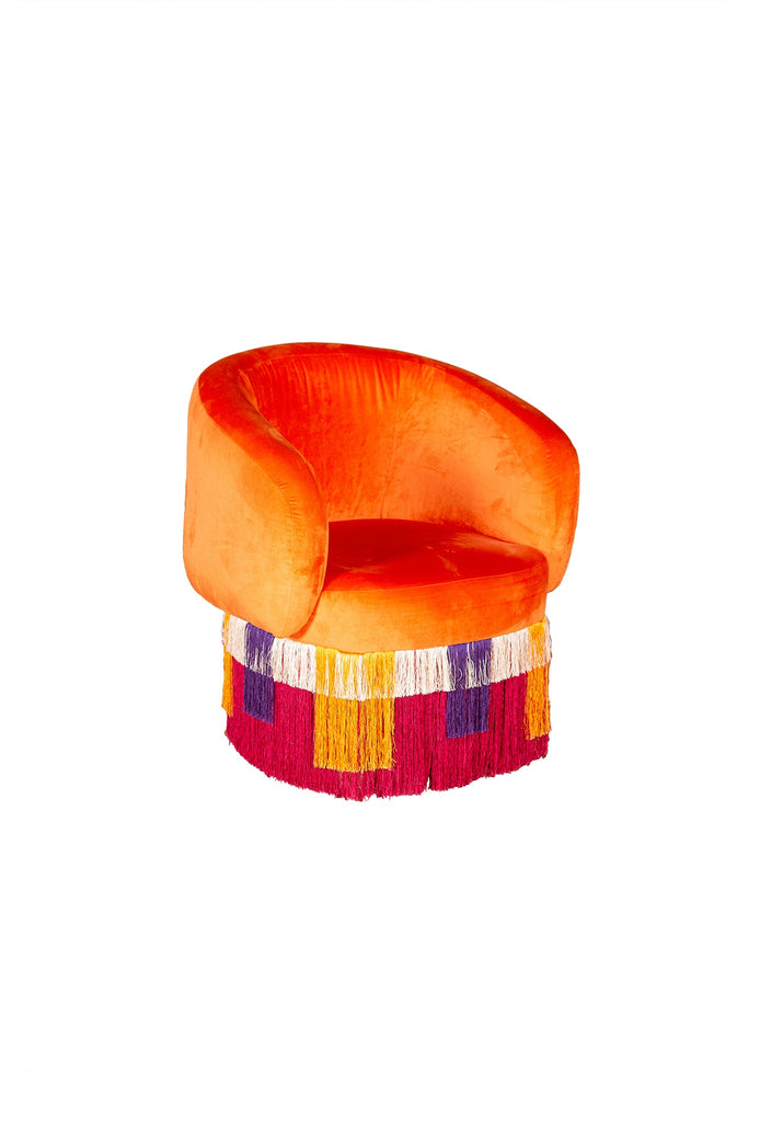 Noc Fringed Chair Turuncu