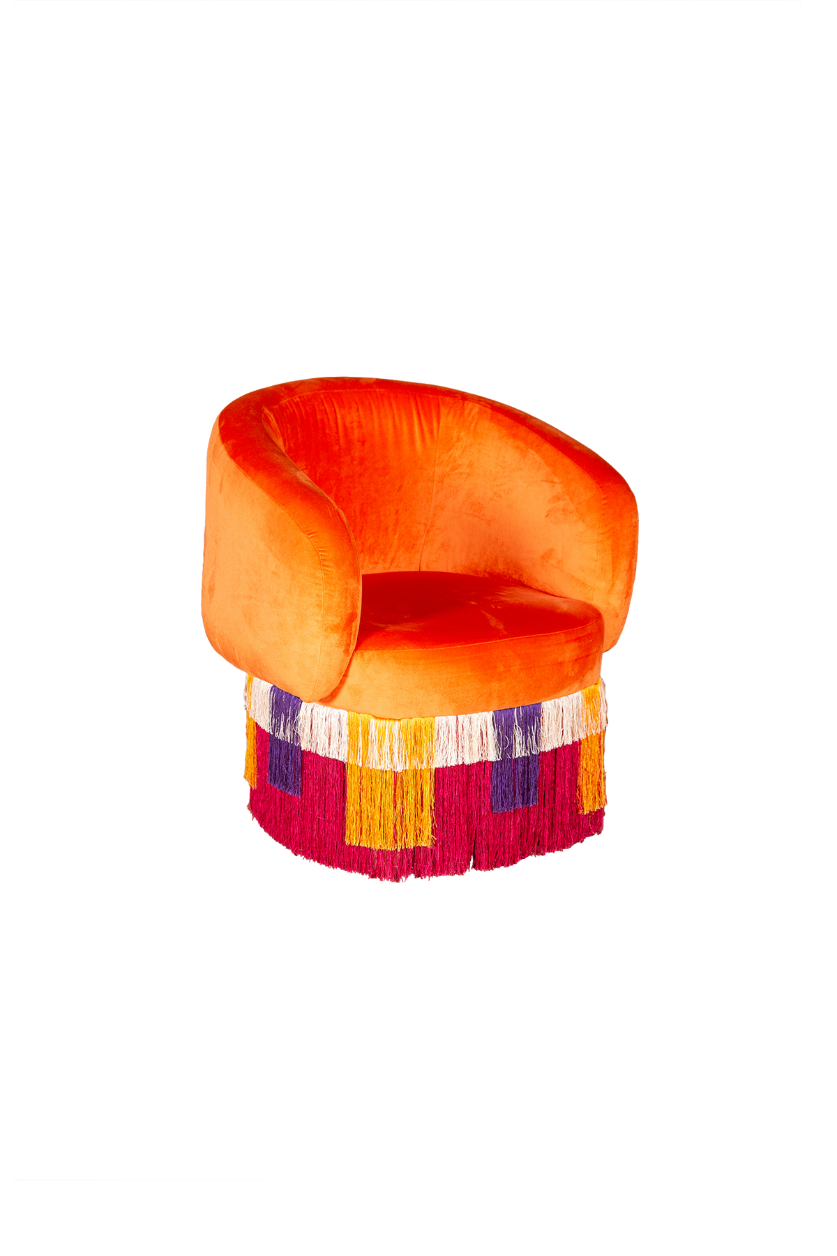 Noc Fringed Chair Turuncu