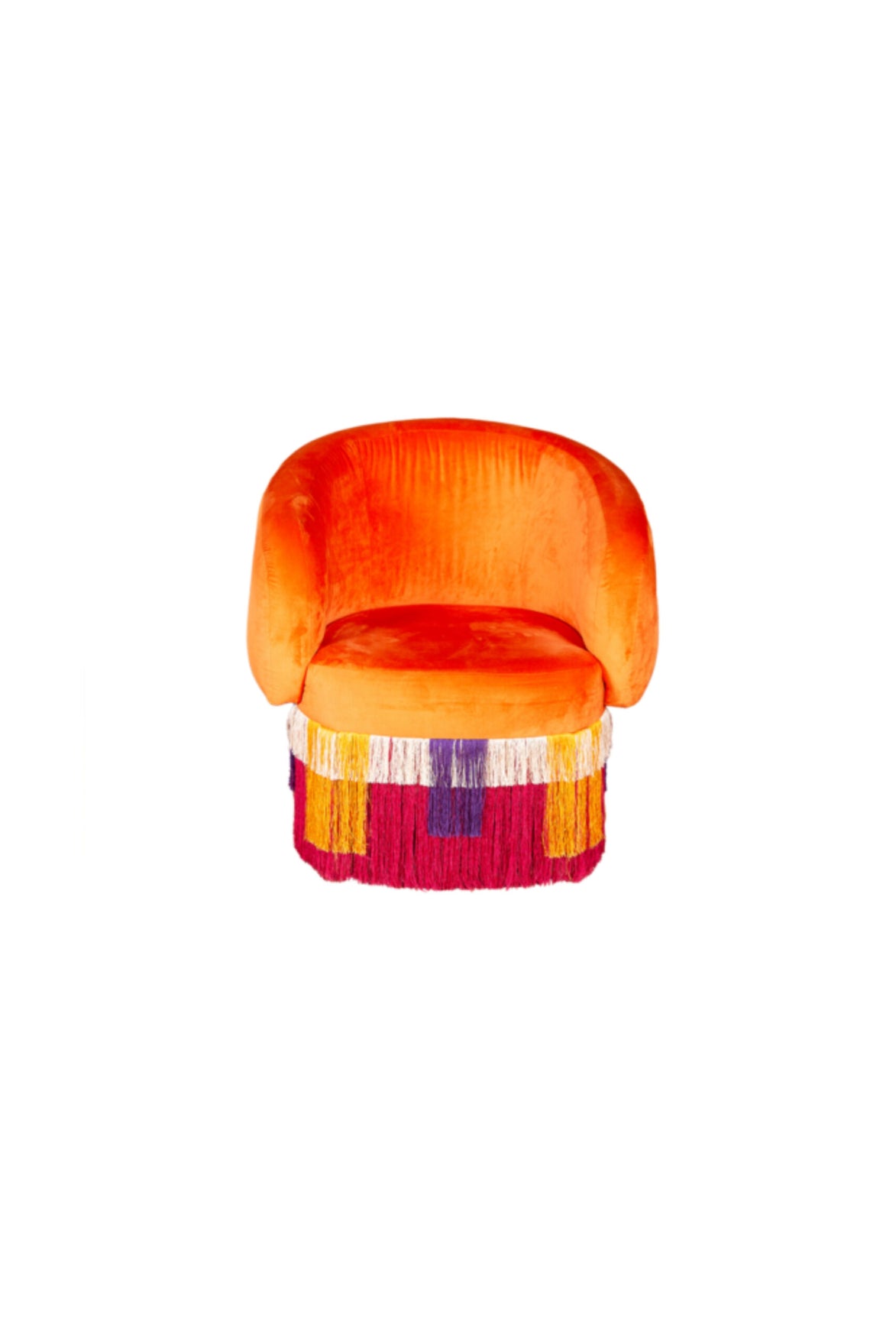 Noc Fringed Chair Turuncu