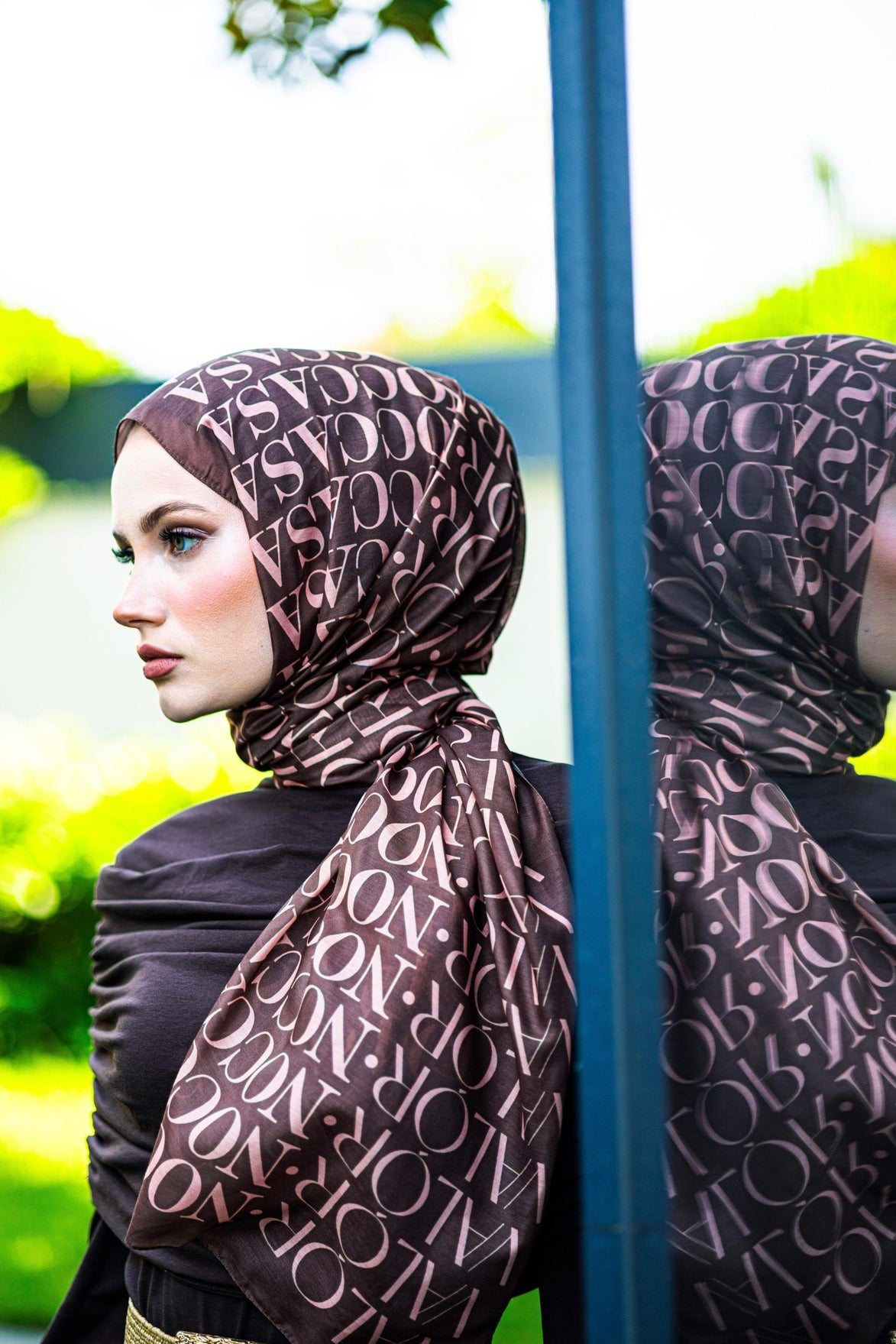 Monogram Desen Şal / Brown