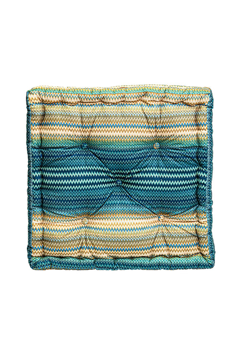Zigzag Bisküvi Minder - Mavi