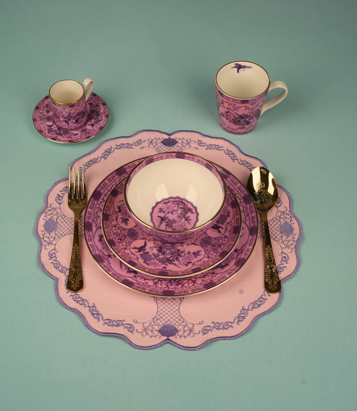 Eternal Lilac Rose Servis Tabak (2'li Set)