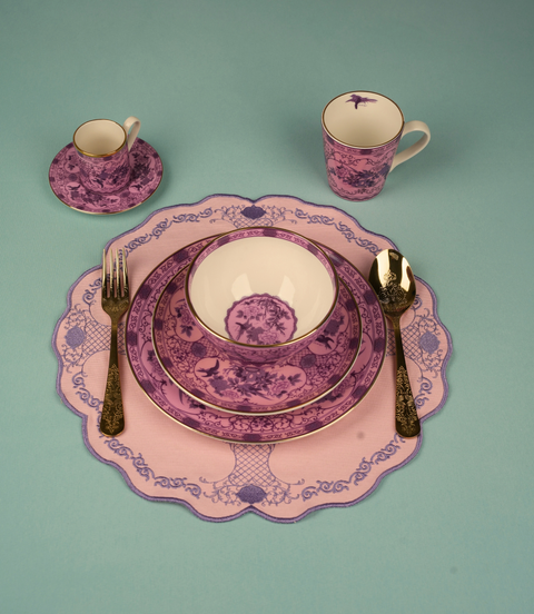 Eternal Lilac Rose Kupa (2'li Set)